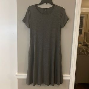 Grey Annabelle Shift Dress with Pockets